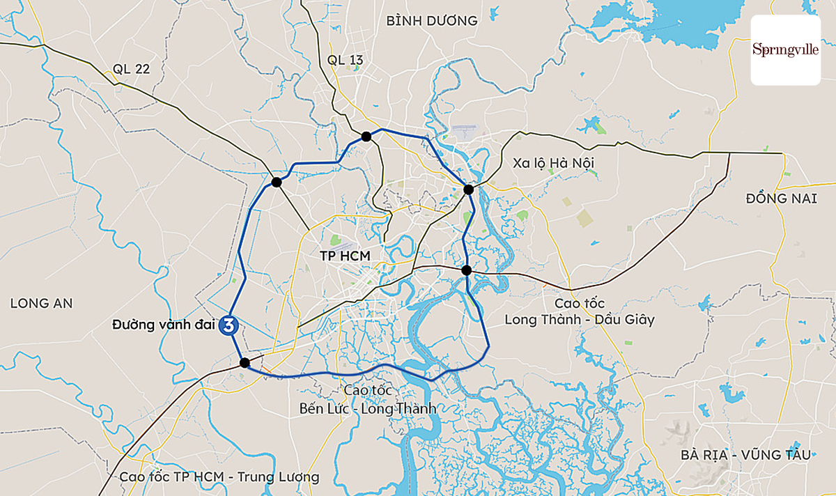 ban do lo trinh vanh dai 3 hcm