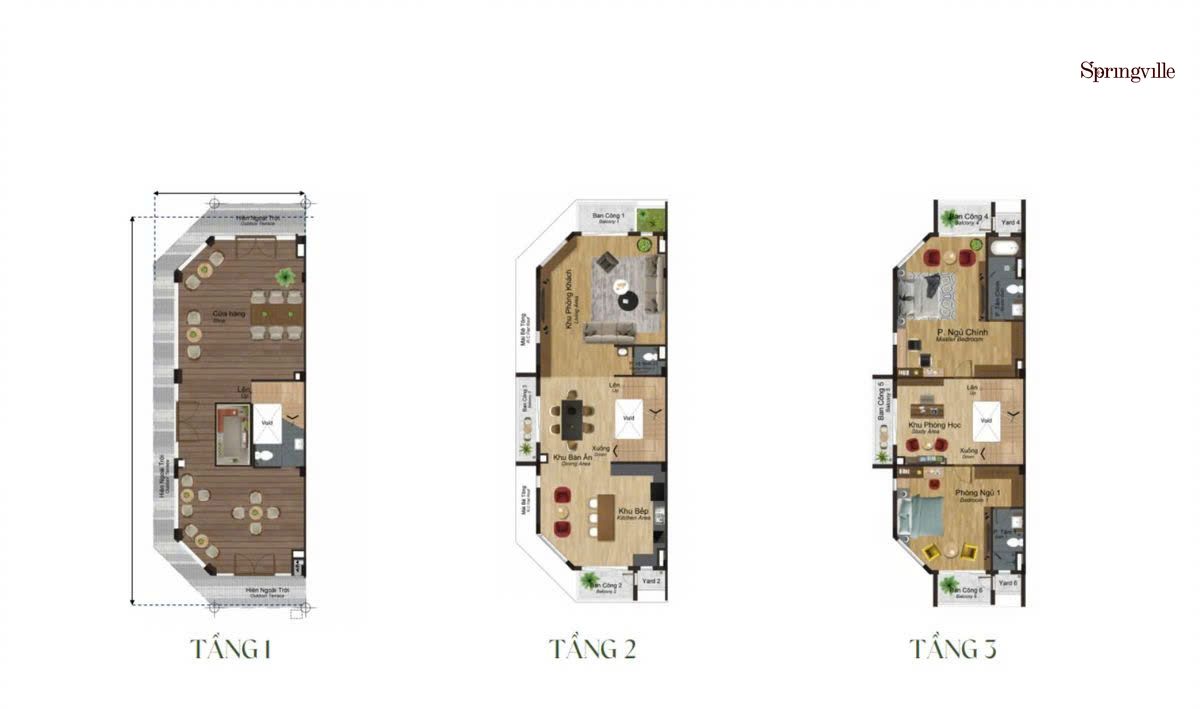 minh hoa thiet ke shophouse spring ville